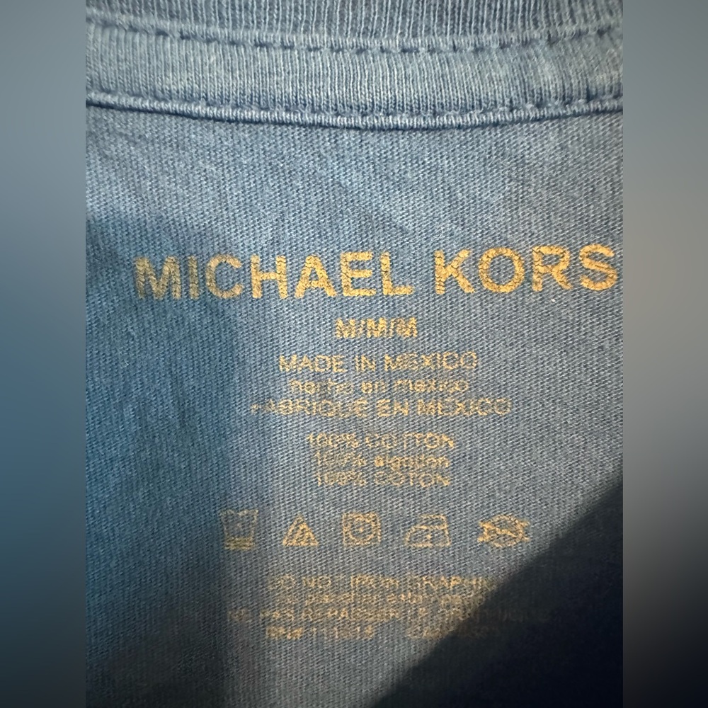 Michael Kors men’s medium short sleeve T-shirt blue - Picture 2 of 3